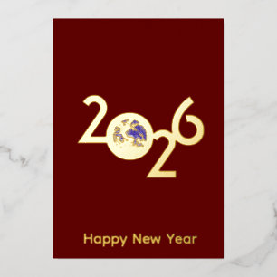 Terre en 2027 design minimaliste cartes de vœux po