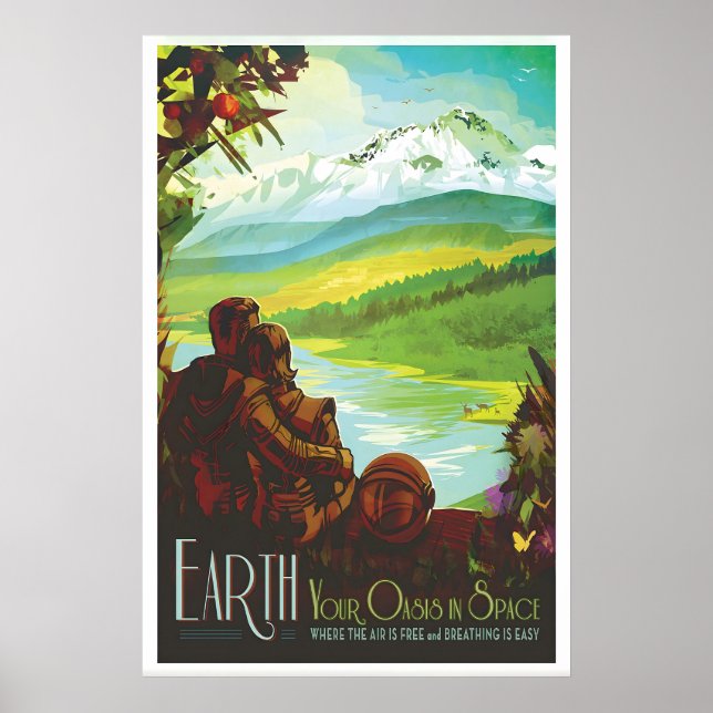 Terre NASA Espace Voyage Affiche Impression  Étoil (Devant)