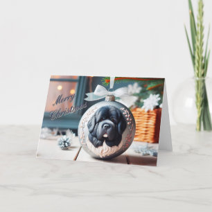 Terre-Neuve Landseer sur la carte de décoration de