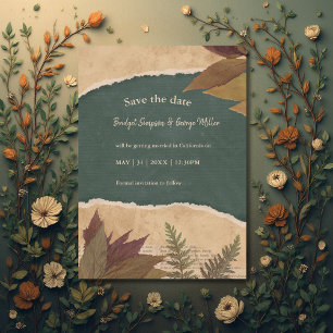 terre vintage boho chic vert sûr la date