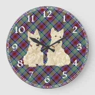 Terrier Écossais Rouan Horloge