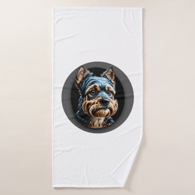 terrier noir yorkshire (Serviette de bain)