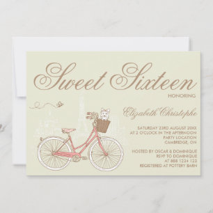 Terrier sur invitation à un Sweet sixteen à bicycl