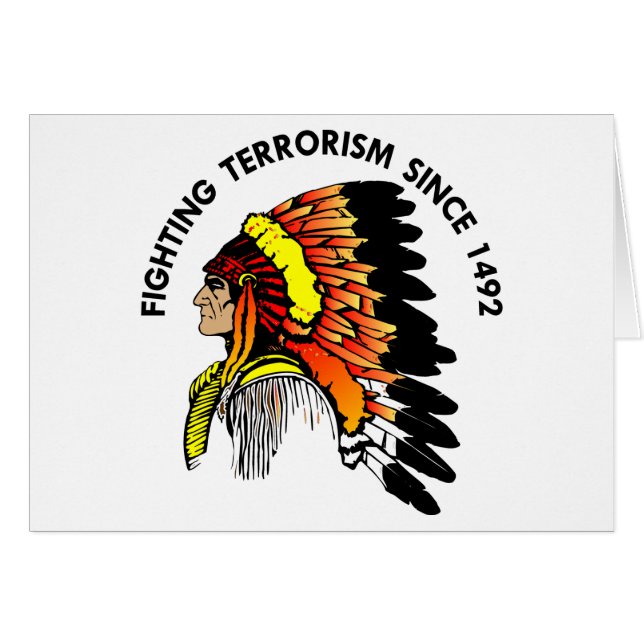 Terrorisme de combat de chef indien (Devant horizontal)