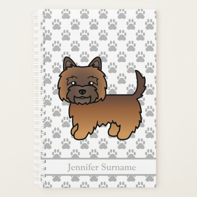 Tervueren Rouge Cairn Terrier Chien Mignon & Nom P (Devant)