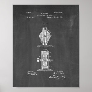 Tesla Electro Magnetic Moteur Brevet - Tableau de