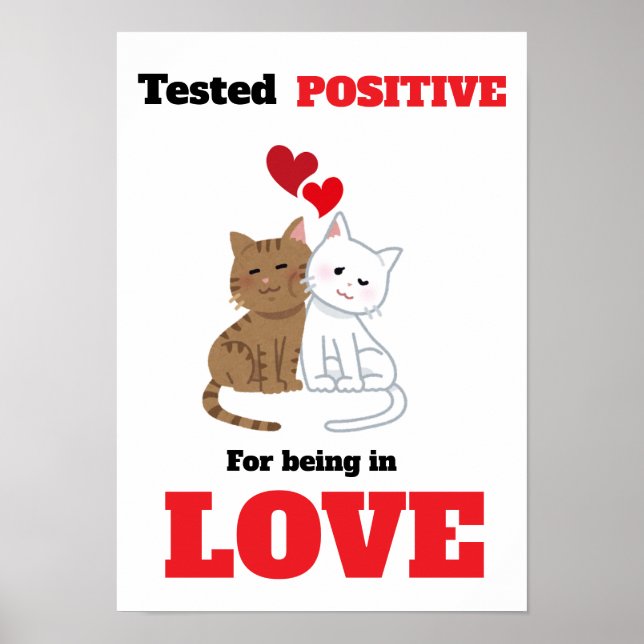 TESTÉ POSITIF POUR ÊTRE EN AMOUR Poster (Devant)