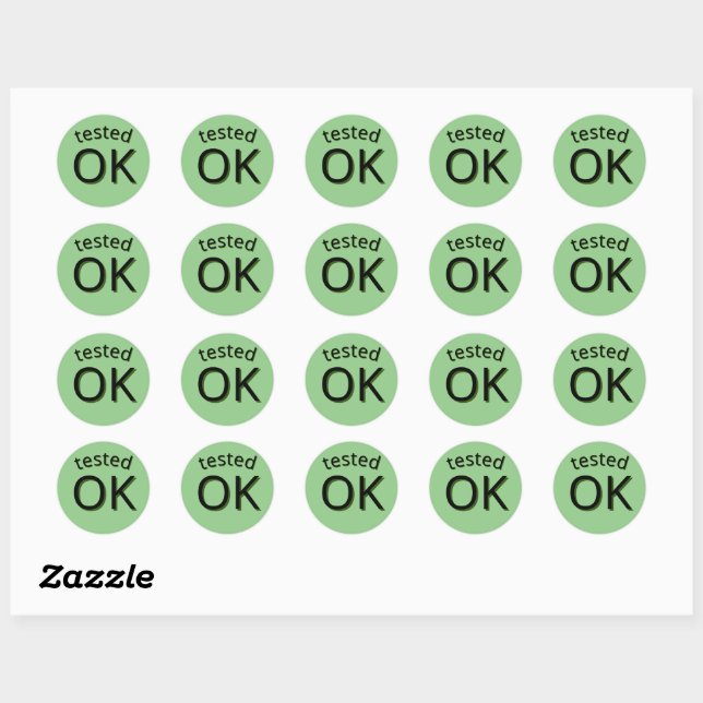 Testé vert OK choisissez votre couleur étiquette a (Feuille)