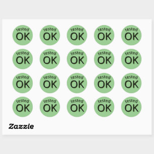 Testé vert OK choisissez votre couleur étiquette a