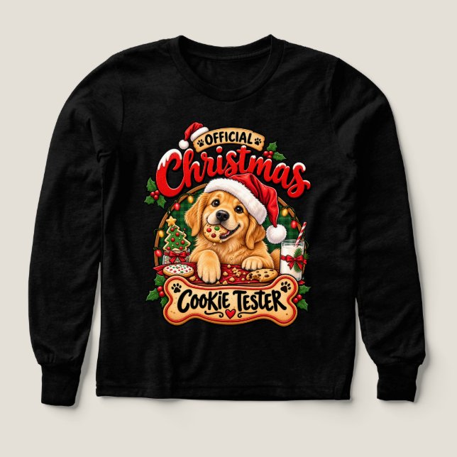 Testeur de biscuits de Noël officiel Retriever dor (Motif recto)