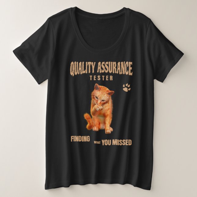 Testeur QA Humour de chat (Design devant)