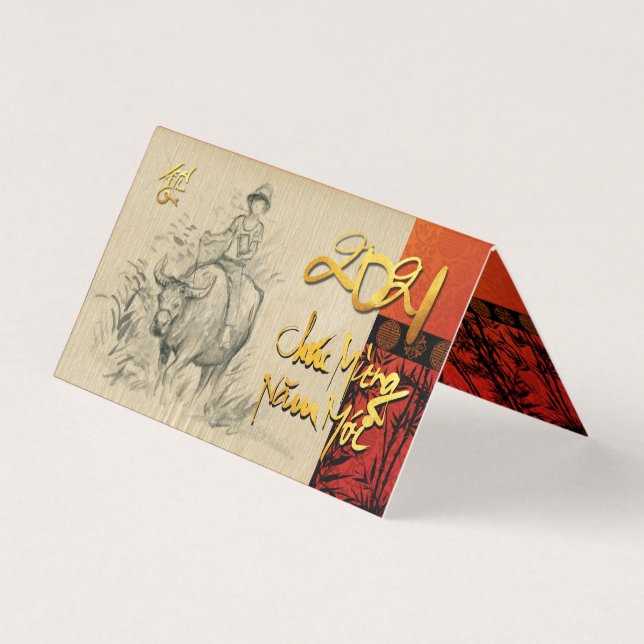 Têt du Nouvel An vietnamien pack OX et Enfant 2021 (Front)