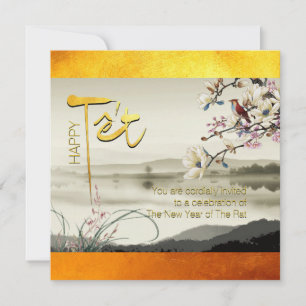 Tet Hoa Anh Dao Invitation du Nouvel An vietnamien