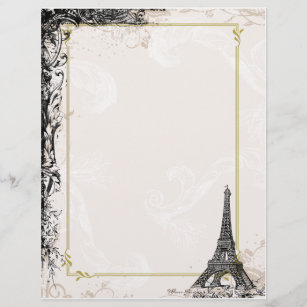Tête à lettres de style vintage Tour Eiffel