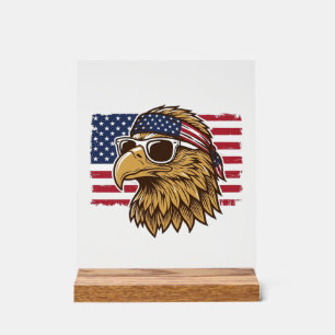 Tête d'aigle patriotique Gravure vintage Graphique