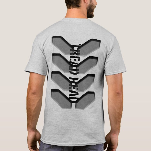 "TÊTE D'ARBRE" en T-shirt gris (Dos)