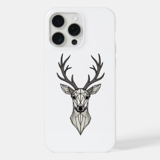 Tête de Cerf Géométrique Coque iPhone 15 Pro Max M
