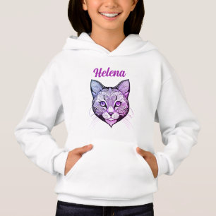Tête de chat Couleur bleu-lila