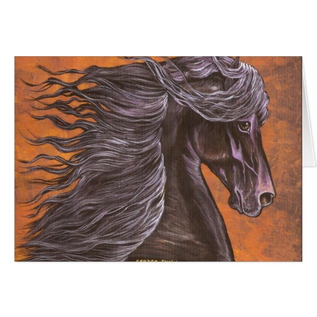 Tête de cheval frisonne (Devant horizontal)