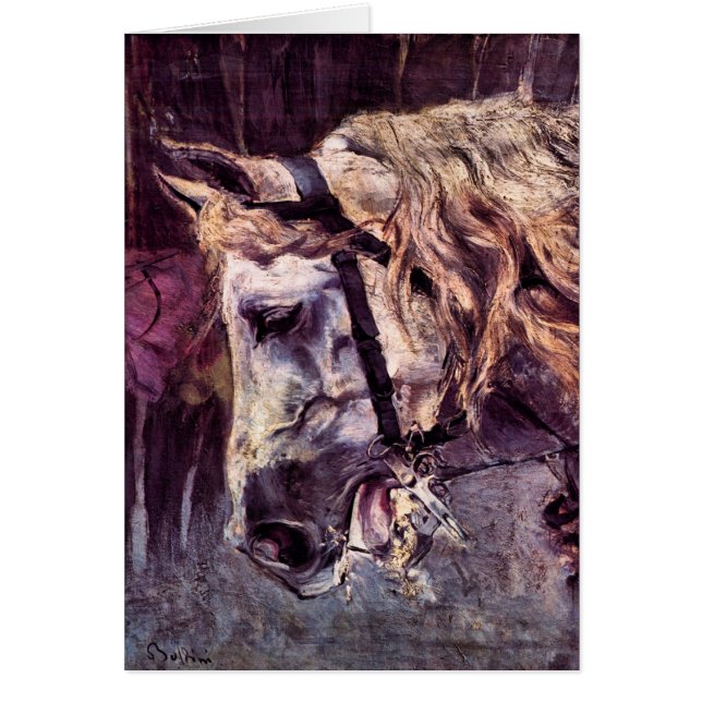 Tête de cheval par Giovanni Boldini, Art ancien (Devant)
