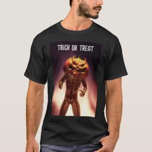 Tête de citrouille effrayante. T-Shirt pour le tra