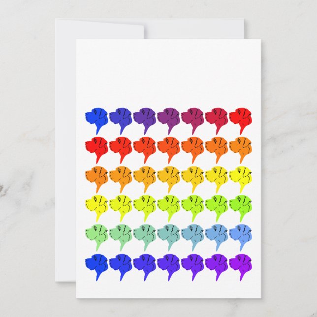 Tête de dogue de nombreuses couleurs (Devant)