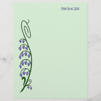 Tête de lettre Art Nouveau Fleurs de neige