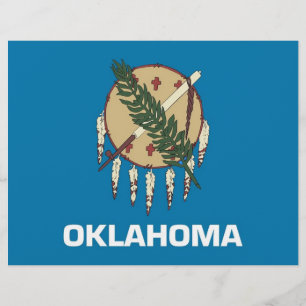 Tête de lettre avec Drapeau de l'Oklahoma, États-U