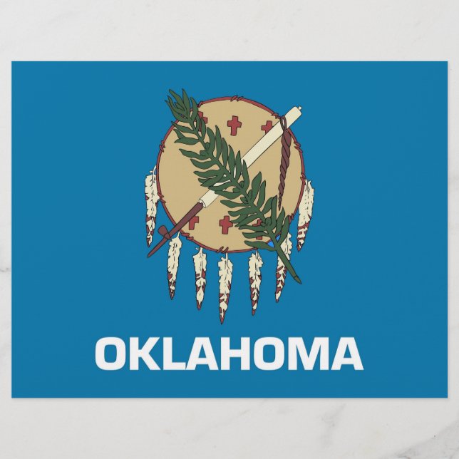Tête de lettre avec Drapeau de l'Oklahoma, États-U (Devant)