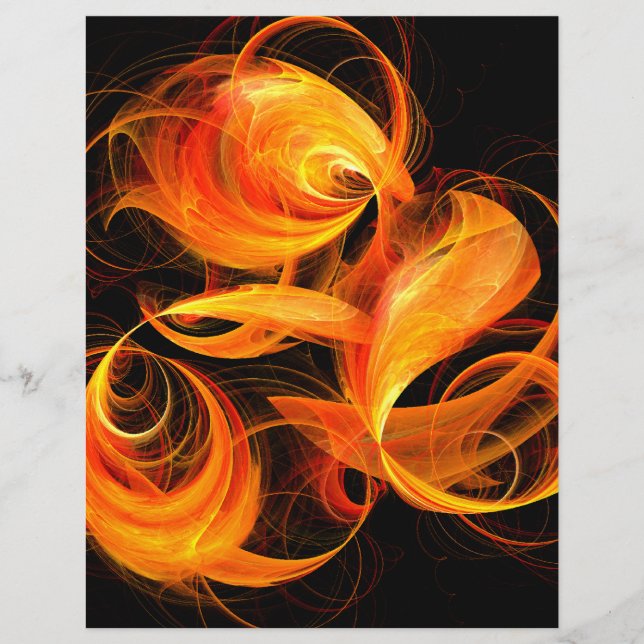 Tête de lettre d'art Abstraite Fireball (Devant)