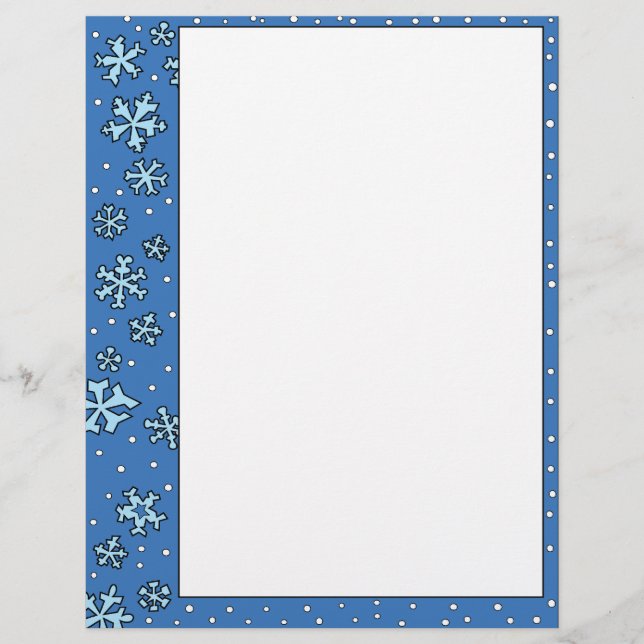 Tête de lettre de flocon de neige (Devant)