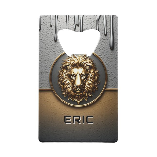 Tête de Lion Doré avec Métal qui Coule 🦁 (Devant)