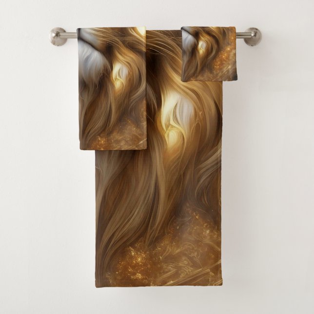 Tête de lion doré superbe (En situation)