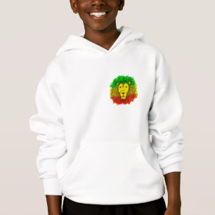 Tête de lion rasta rouge jaune vert dessin Jamaïqu