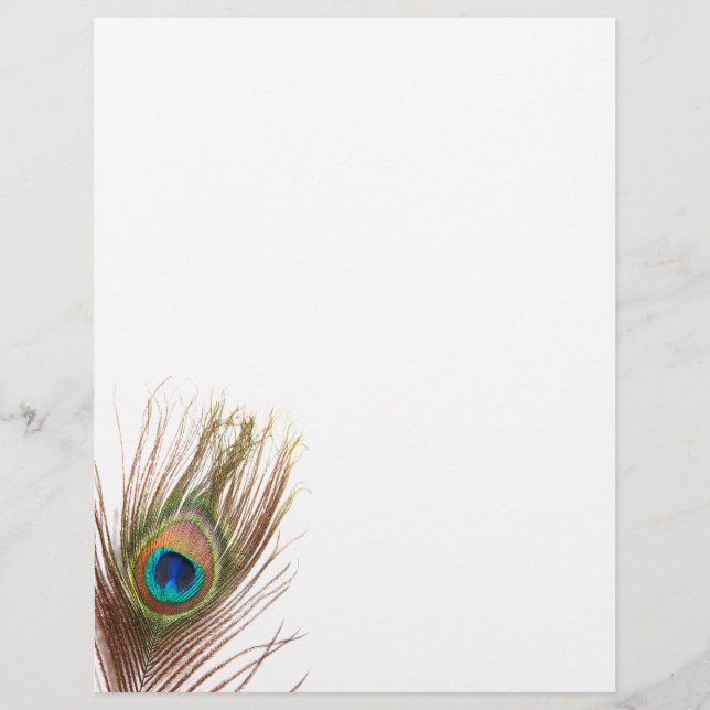 Tête de papier Peacock Feather (Devant)