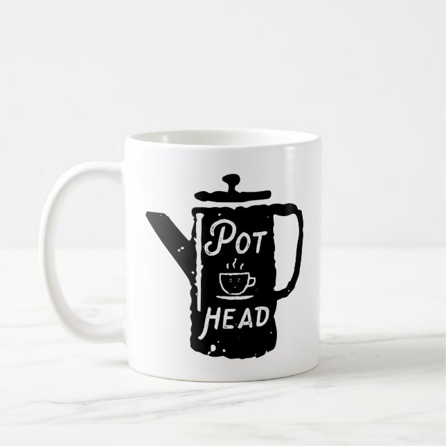 Tête de pot de café - Café amusant café Combo Mug (Gauche)