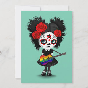 Tête de sucre Jouer Rainbow Drapeau Guitare