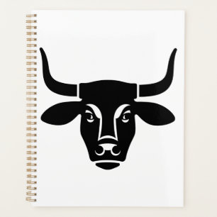 Tête de taureau noir minimaliste silhouette de bœu
