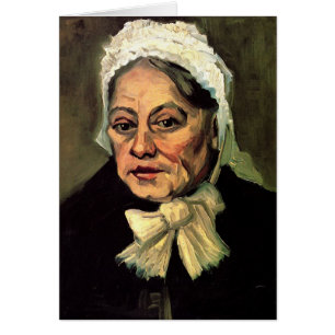 Tête de vieille femme à la coiffe blanche par Vinc