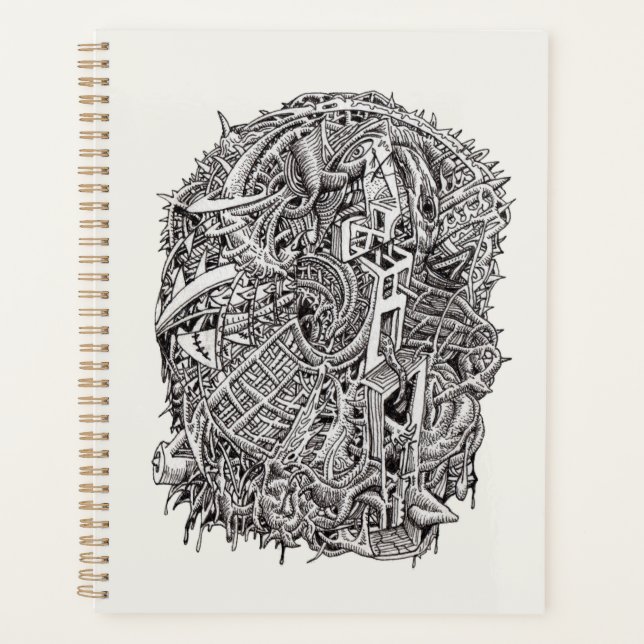 Tête, dessin à encre (Devant)