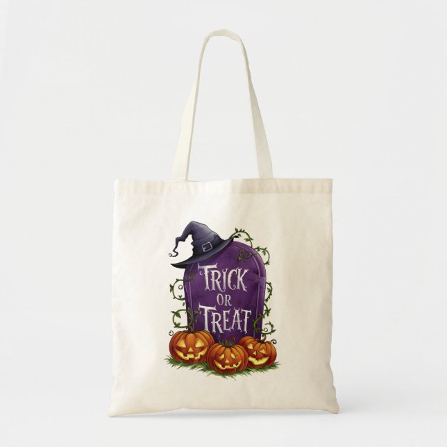 Tête et Jack-o'-Lanterns Sac à puce ou à traiter (Devant)