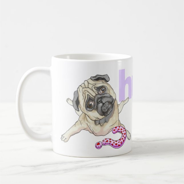 Tête "HUH" Tilletée Carlin Mug (Gauche)