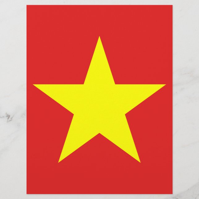 Tête-lettre étoile jaune drapeau du Vietnam (Devant)