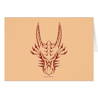 Tête rouge tribale de dragon