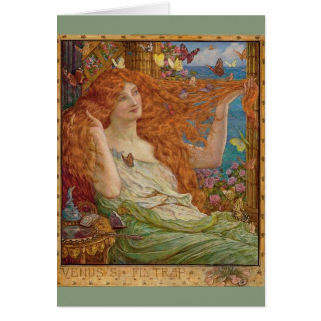 Tête rouge Vintage et papillons (Devant)