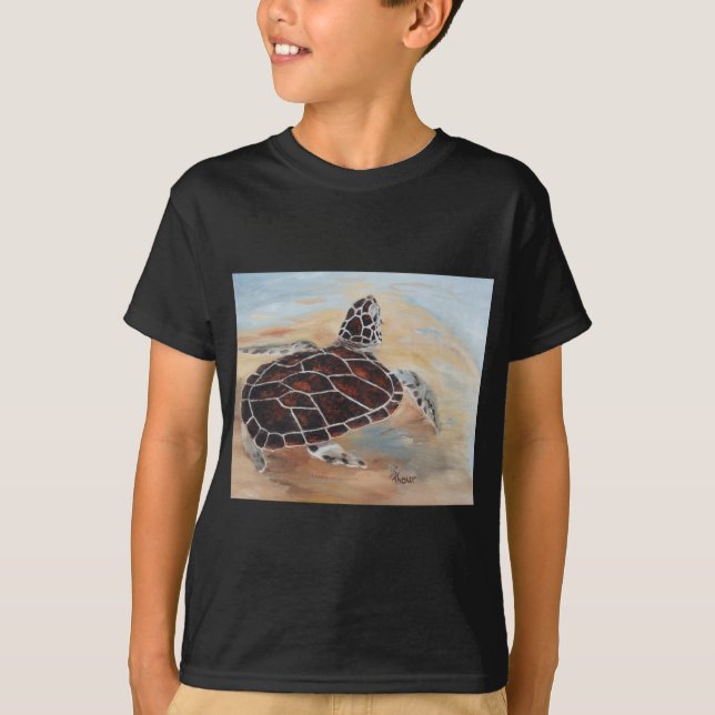 Tête vers le haut de T-shirt de tortue (Devant)