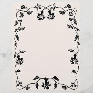 Tête vintage de vigne florale