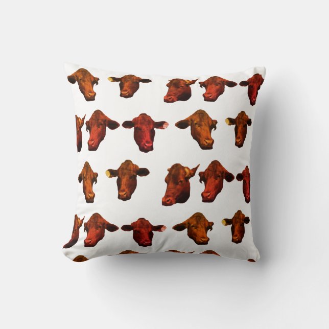 Têtes de vaches funky Jeter coussin d'oreiller (Recto)
