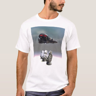 Têtes d'île de Pâques et T-shirt d'UFO