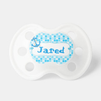 Tétine À pois bleu, Nom-étiquette Binky d'Ancre